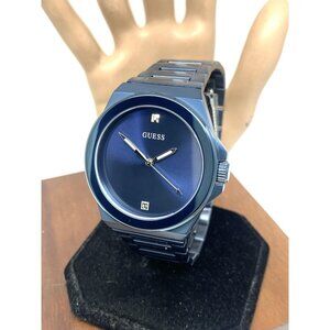 Guess Men's Watch GW0833G1 Quartz Blue Dial Diamond Accent Stainless Steel 44mm
